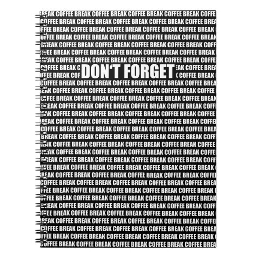 Carnet N'oubliez pas - pause café (Devant)