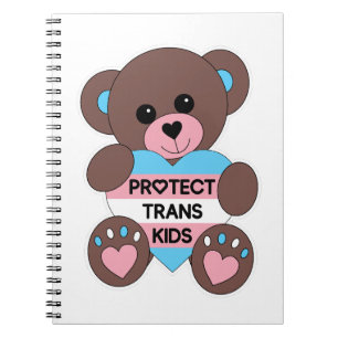 Carnet Nounours Drapeau de Fierté Protégez les Enfants Tr