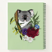 Carnet Nounours Koala Mignon Vert Flore Faune Australienn (Dos)