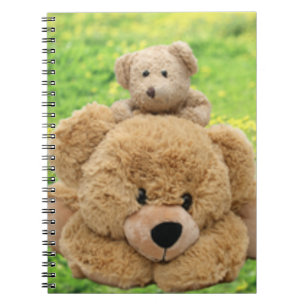 Carnet Nounours mignon dans un pré