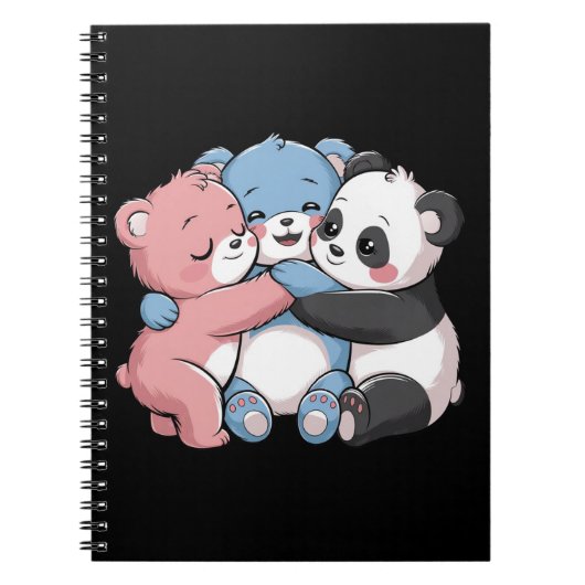 Carnet Nounours mignons avec Panda (Devant)