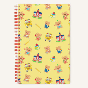 Carnet Nounours retour à l'école jaune