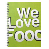 Carnet Nous aimons la nourriture (Devant)