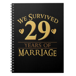Carnet Nous Avons Survécu 29 Ans De Mariage Couple 29E An