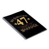 Carnet Nous Avons Survécu 47 Ans De Mariage Couple 47th A (Côté Droit)