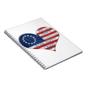 Carnet Nous Le Peuple Le Coeur Du Drapeau Américain (Côté Droit)