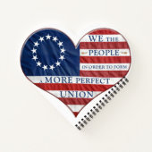 Carnet Nous Le Peuple Le Coeur Du Drapeau Américain (Dos)