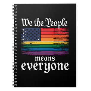 Carnet Nous Le Peuple Signifie Tout Le Monde Drapeau USA 
