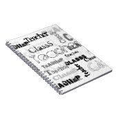 Carnet NOUVEAUTÉ ! Classe Wordcloud tendance Cadeau (Côté Droit)