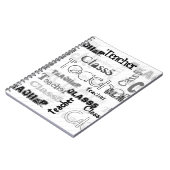 Carnet NOUVEAUTÉ ! Classe Wordcloud tendance Cadeau (Côté gauche)