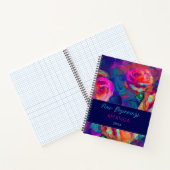 Carnet Nouveaux débuts colorés fleurs lumineuses grandes (Intérieur)