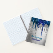 Carnet Nouveaux débuts Monogramme grand format gouttes de (Intérieur)