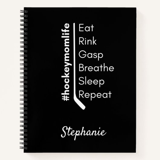 Carnet Nouvel ordinateur portable de la mère de hockey (Devant)