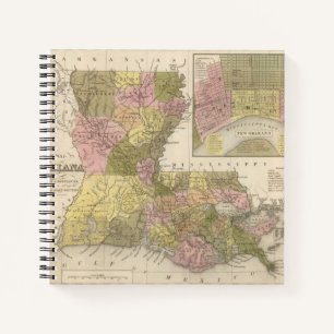 Carnet Nouvelle Carte De Louisiane