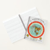 Carnet Nouvelle carte standard du monde Terre plate Terre (Intérieur)