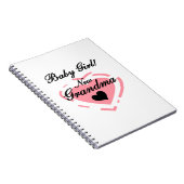 Carnet Nouvelle mamie Bébé Fille Coeur Rose Cadeaux (Côté Droit)