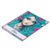 Carnet Nouvelle Princesse de Londres avec les cheveux et  (Côté gauche)