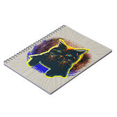 Carnet Nouvelle Tapisserie de panier de T-shirt de chat d (Côté gauche)