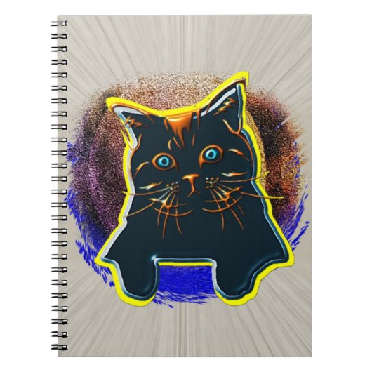 Carnet Nouvelle Tapisserie de panier de T-shirt de chat d (Devant)