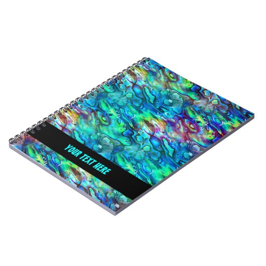 Carnet Nouvelle-Zélande Abalone Paua Shell Motif 1a (Côté gauche)
