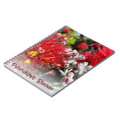 Carnet Nouvelle-Zélande Arbre de Noël Fleurs rouges (Côté gauche)