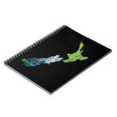 CARNET NOUVELLE ZÉLANDE CARTE SIMPLE PAUA ET FERNS (Côté gauche)