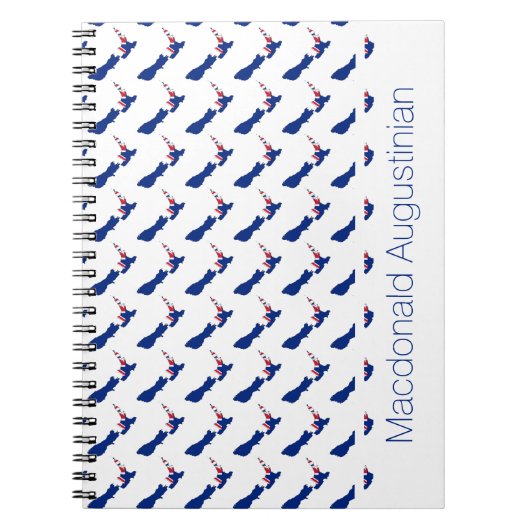 Carnet NOUVELLE ZÉLANDE DRAPEAU Personnalisé Ajouter un n (Devant)