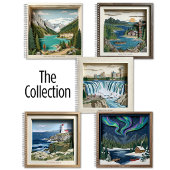 Carnet Nova Scotia Canada Paper Collage Diorama