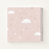 Carnet Nuage à motif rose doux (Dos)