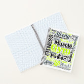 Carnet Nuage de mots de séance de gym intense (Intérieur)