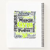 Carnet Nuage de mots de séance de gym intense (Dos)