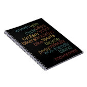 Carnet nuage de mots de vélo (Côté Droit)