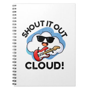 Carnet Nuage de musique drôle pun crie le  dehors 