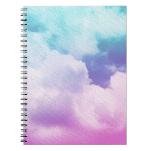 Carnet nuage doux fantastique avec couleur dégradé pastel