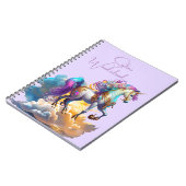 Carnet Nuage fantastique de licorne magique d'anniversair (Côté gauche)