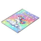 Carnet Nuage magique de licorne étincelante (Côté gauche)