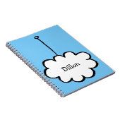 Carnet Nuage personnalisé sur une ficelle (Côté Droit)