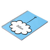 Carnet Nuage personnalisé sur une ficelle (Côté gauche)