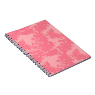 Carnet Nuage rose marbré abstrait
