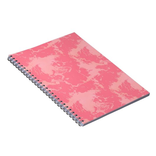 Carnet Nuage rose marbré abstrait (Côté Droit)