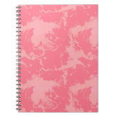 Carnet Nuage rose marbré abstrait (Devant)