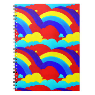 Carnet Nuages Arc-en-ciel Colorés Motif Enfants