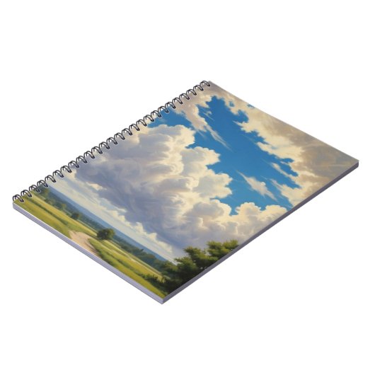 Carnet Nuages blancs et ciel bleu clair (Côté gauche)