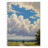 Carnet Nuages blancs et ciel bleu clair (Devant)