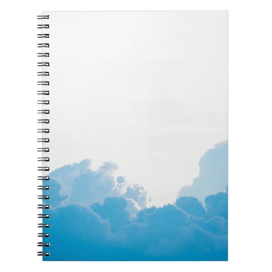 CARNET NUAGES BLEUS SOUS LE CIEL BLANC (Devant)