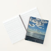 Carnet Nuages Ciel Bleu Couvert Plage Vide (Intérieur)