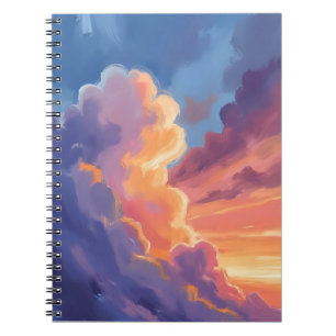 Carnet Nuages de coucher de soleil Peinture de ciel à l