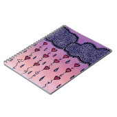 Carnet Nuages mignons, coeurs et gouttes de pluie (Côté gauche)