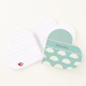 Carnet Nuages Pois Vert ton nom Pastel (Intérieur)