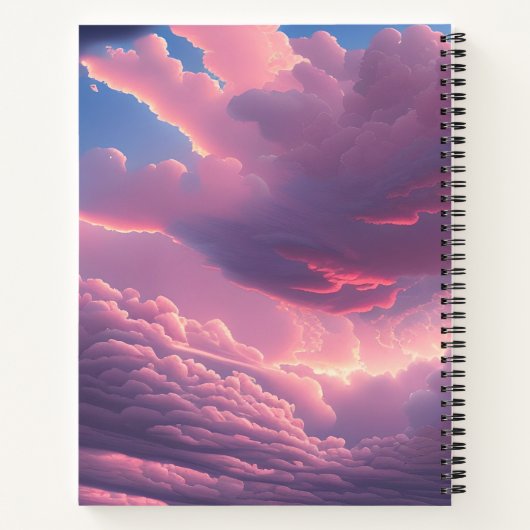 Carnet Nuages roses doux (Dos)